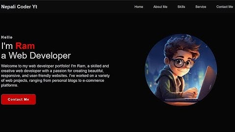 Create a responsive portfolio website | Using HTML and CSS | Nepali Coder Yt ll