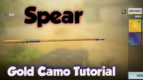 Call Of Duty Mobile Spear Gold Camo Tutorial