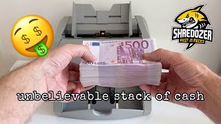 big money counting 200k Euro banknotes ASMR Resimi