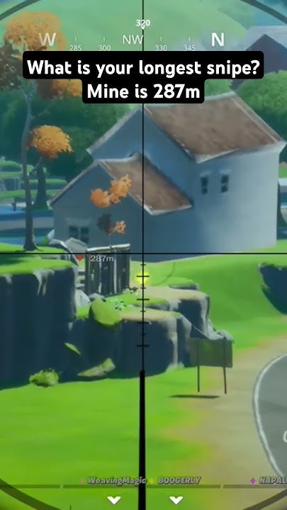What Is The Longest Snipe In Fortnite 287m snipe in old Fortnite, what is your longest? #fortnite #sniper #