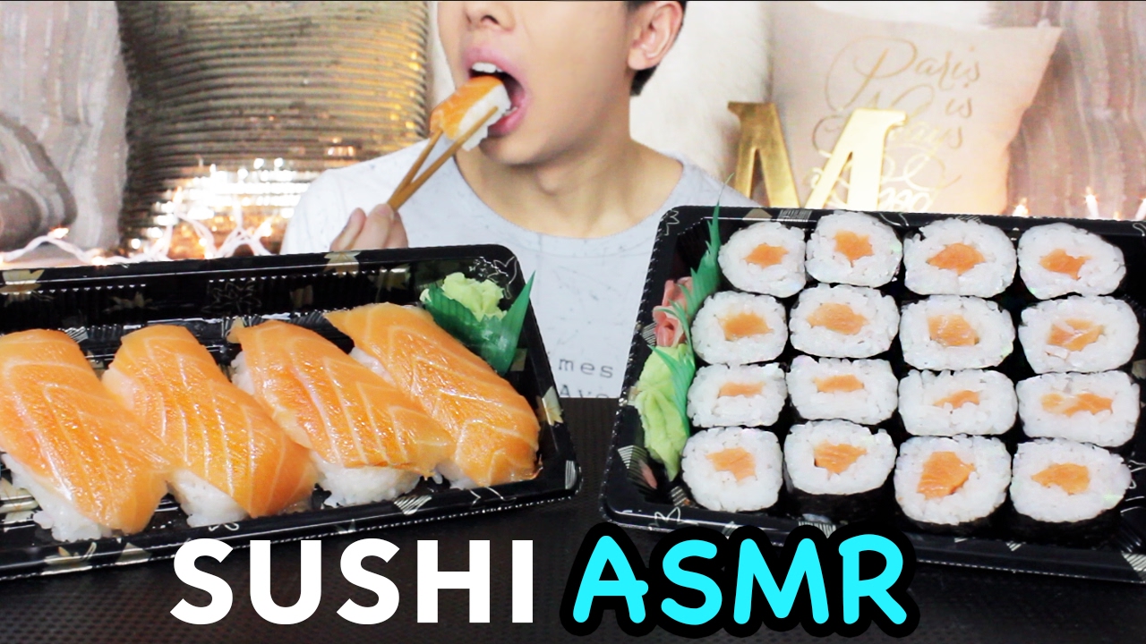 ASMR SUSHI Relaxing Eating Sounds No Talking YouTube
