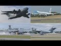 President Trump UK Visit Movements at Prestwick Airport July 2018 | USAF C5Ms C17s VC25A & More