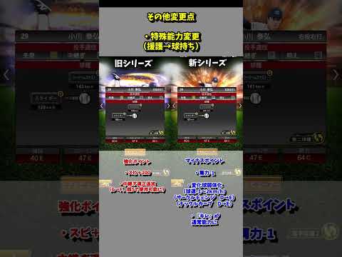 【プロスピA】変更点まとめ 小川泰弘