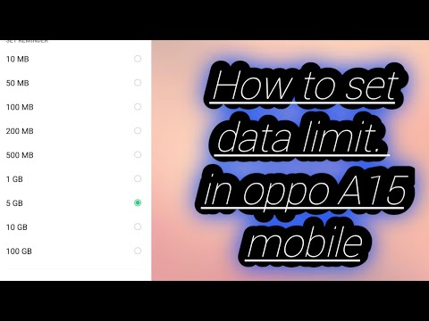 How to set data limit in oppo A15 mobile || dharmik kumar ||
