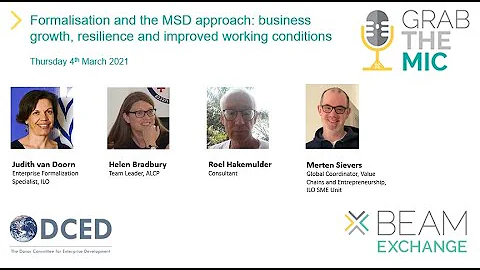 Formalisation and the MSD approach: business growth, resilience and improved working conditions