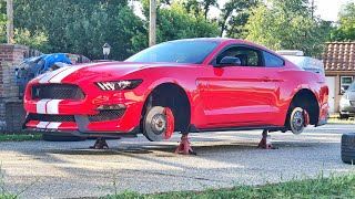 Hand Painting Brake Calipers - 2016 Shelby GT350