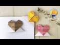 音声解説【折り紙】ハートのしおり Origami Heart Bookmark (カミキィ kamikey)