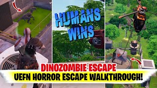 Fortnite DINOZOMBIE ESCAPE Horror Escape Walkthrough Solutions | Fortnite Best UEFN Horror Maps