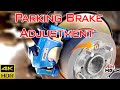 Car still moves with handbrake on/How to adjust Parking pedal brakes Camry/Adjusting brake drum