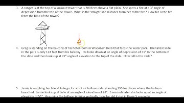 Right Triangle Word Problems