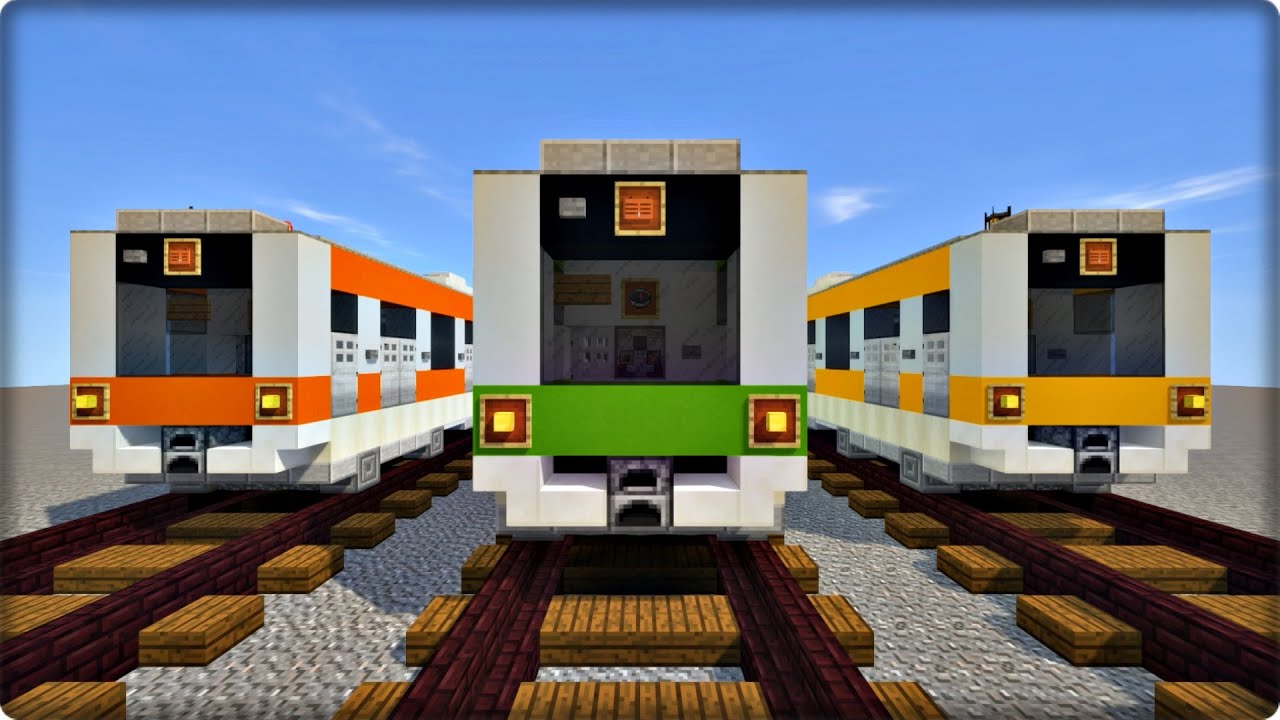 マインクラフト 電車を建築してみる 電車の作り方 Youtube