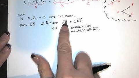6. Vectors - Part 6 - Geometric Application - Determine if three points are collinear.