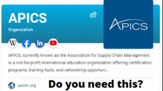 "Do you need APICS Certification?"