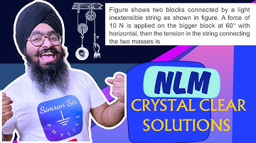 Q27SD Figure shows two blocks connected by a light in extensible string as shown in figure a force o
