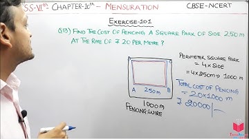 Q13) Ex-10.1 Class 6 Maths Chapter 10 Mensuration | Maths Class 6 CBSE NCERT In Hindi By Deepak Garg