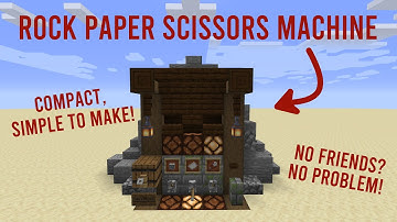 How To Make A Rock Paper Scissors Machine In Minecraft!