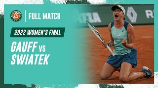 Swiatek vs Gauff 2022 Women's final Full Match | RolandGarros