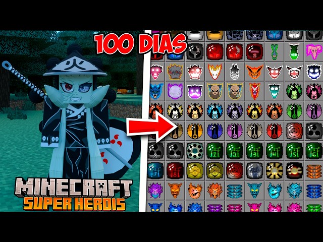 100 DIAS no MINECRAFT com a ADDON NARUTO ZX – Sobrevivi ao Modo