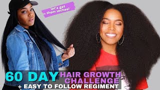 Natural Hair Growth Regimen Challenge | Grow Natural Hair | 2 Month Growth Challenge  | Swirly Curly