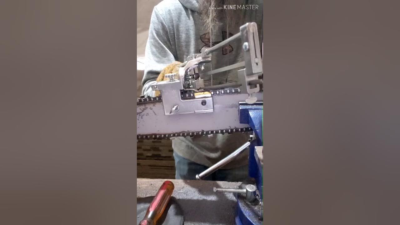 Hand sharpening your chainsaw with a Granberg G106B bar mounted file