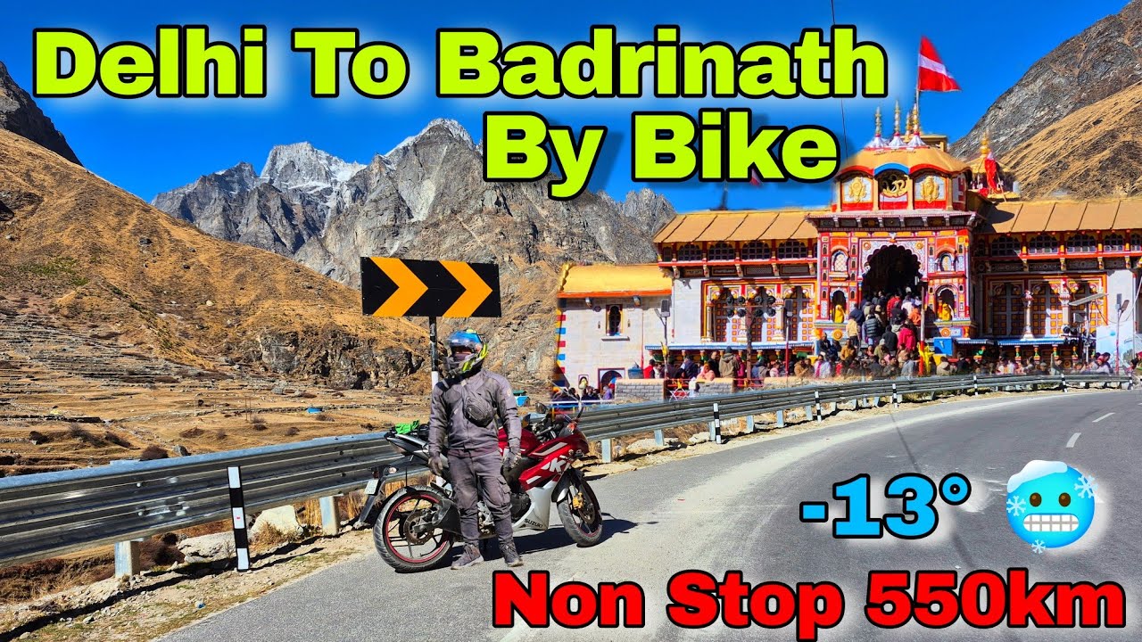 Delhi to Badrinath on Bike | –13°C Ride | Break Fail | Extreme Winter Delhi To Badrinath By Bike