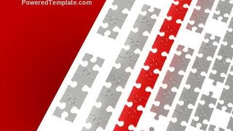 Red Jigsaw Theme PowerPoint Template by PoweredTemplate.com