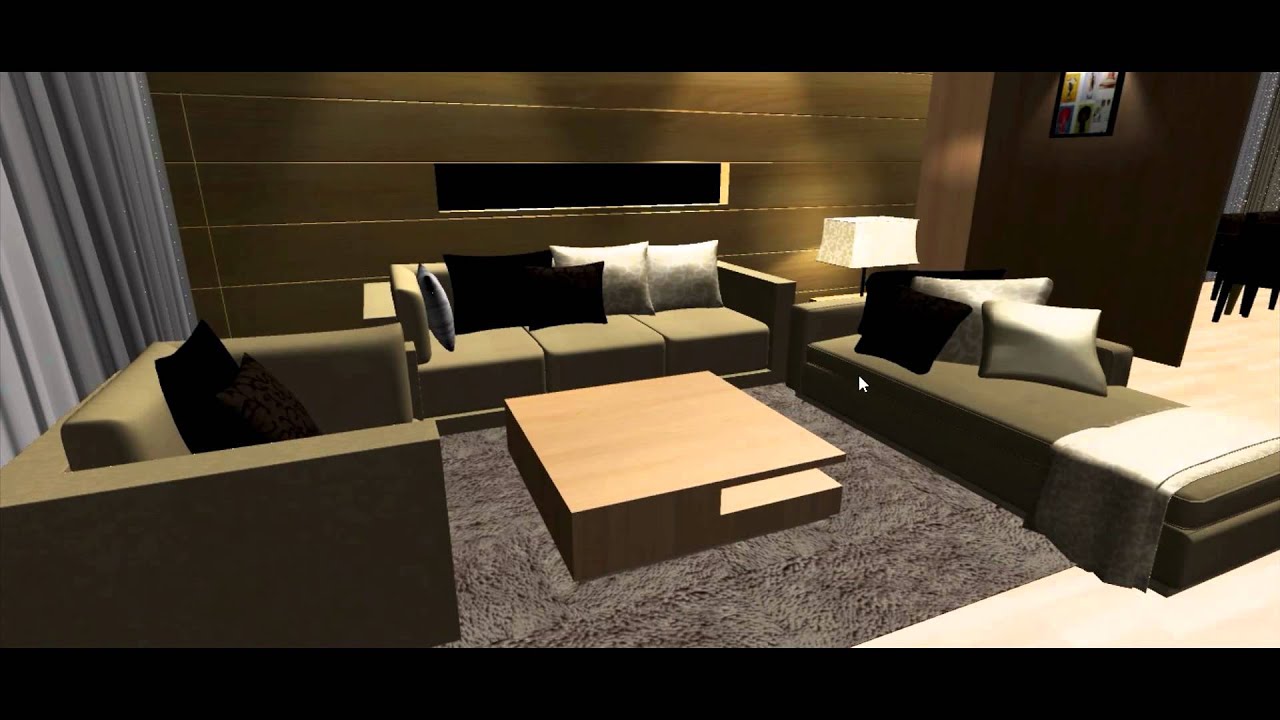 Unity basic interior walkthrough showreel - YouTube