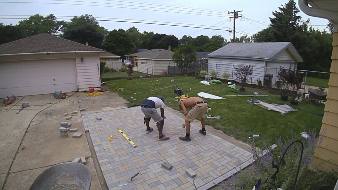 Brick Patio Installation Time Lapse (2018) - YouTube