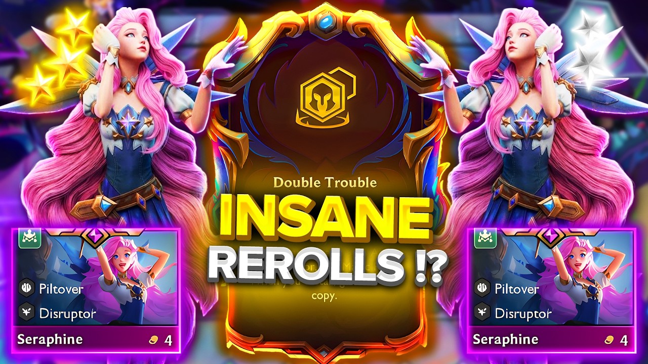I HIGHROLLED 9 Copies of Seraphine WITH Double Trouble... So I Got 3 More?! | TFT Set 16