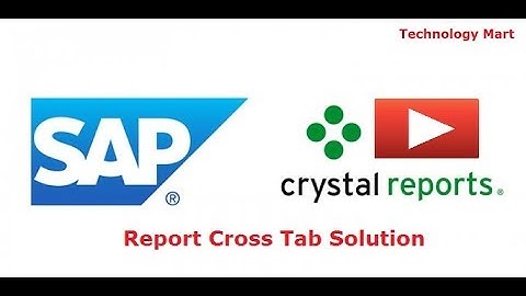 SAP Crystal Report Cross Tab Solution 1