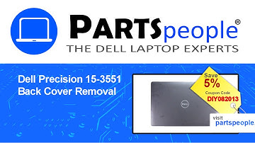 Dell Precision 15-3551 (P80F004) Back Cover How-To Video Tutorial
