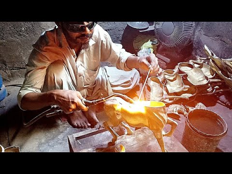 This workshop Brass horses are made by casting ||Home decoration