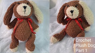 Crochet Plushie Dog free pattern. Crochet soft toy tutorial. #crochet #handmade #amigurumi