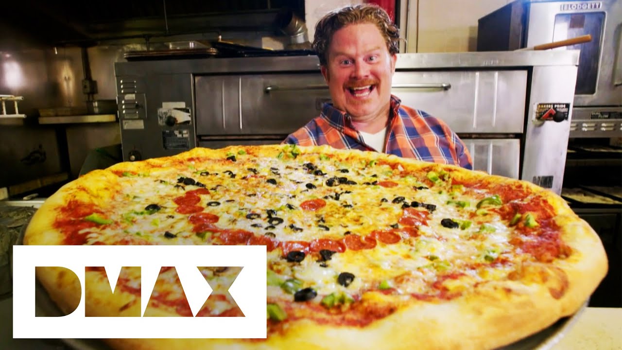 Casey Devours The Humongous 29" Pizza Challenge l Man V Food YouTube