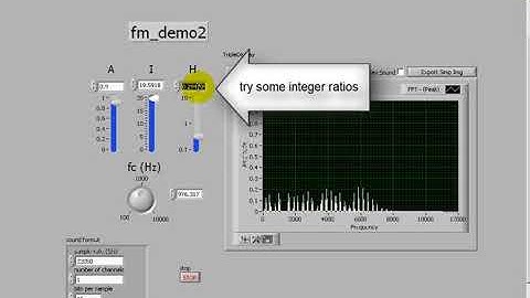 Modulation Synthesis: Demonstration of fm_demo2.vi