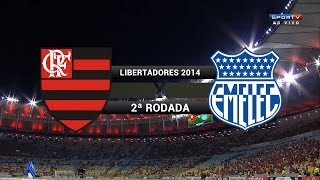 Gols - Flamengo 3 x 1 Emelec (EQU) - Libertadores 2014 - 26/02/2014