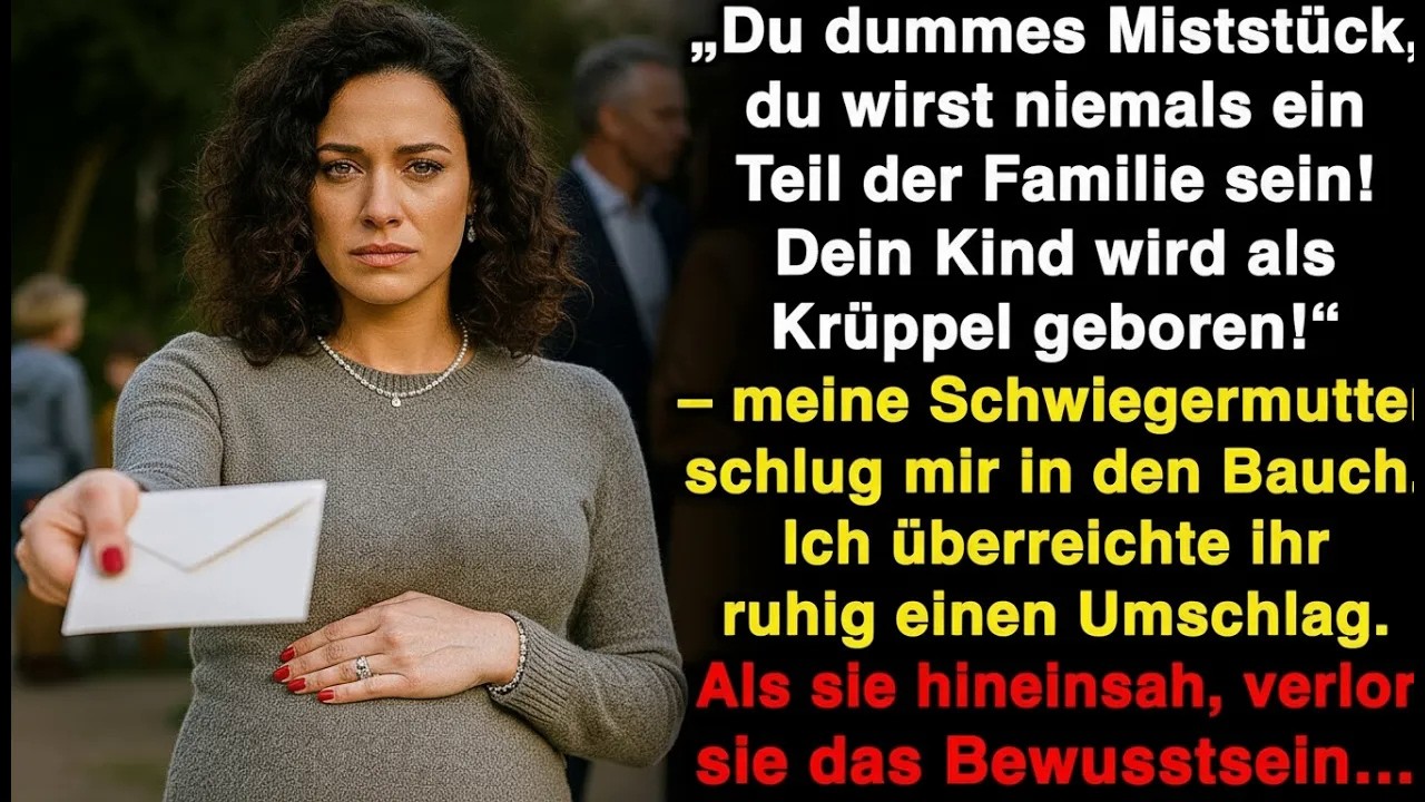 „Du bist eine Schande!“ – das schrie meine Schwiegermutter mir mitten auf ihrer Gartenfeier ins Gesicht, vor Geschäftsleuten, Stadträtinnen und alten Freundinnen. Dann schlug sie mir mit der...
