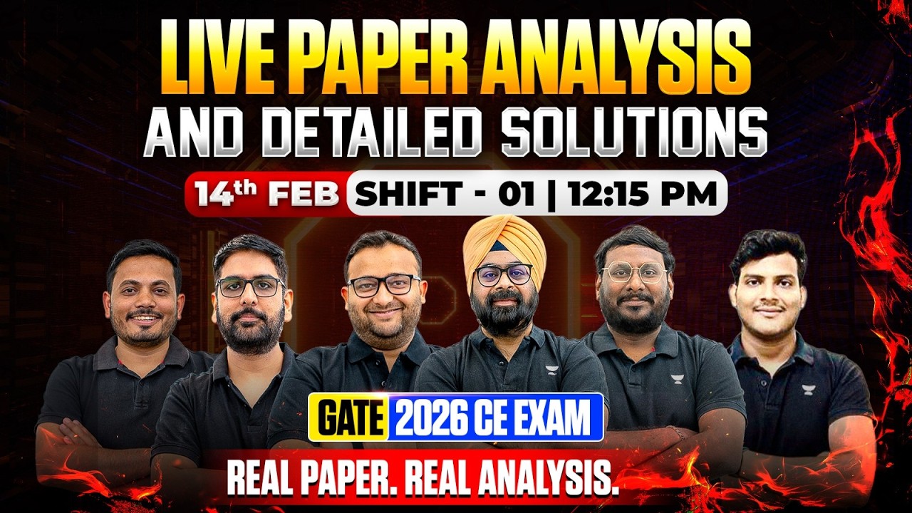 GATE 2026 - CE SHIFT - 1 | Paper Analysis And Detailed Solution | Real Paper. Real Analysis