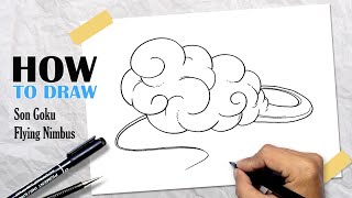 How to draw Son Goku Flying Nimbus Kintoun