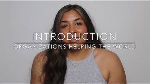 Introduction // Organizations Helping The World