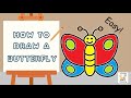 How to draw a Butterfly | Art Pre K Homeschool Curriculum | Pre K Learning | Preschool Art Lessons