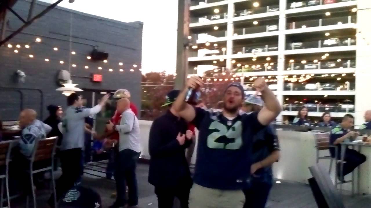 NinersSeahawks fans at STATS Atlanta after SeaATL game YouTube