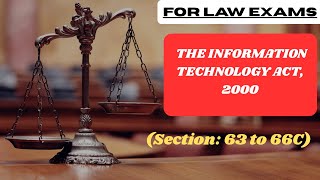 IT Act 2000 Sections 63 66C with Jan Vishwas Act 2023 Cyber Law