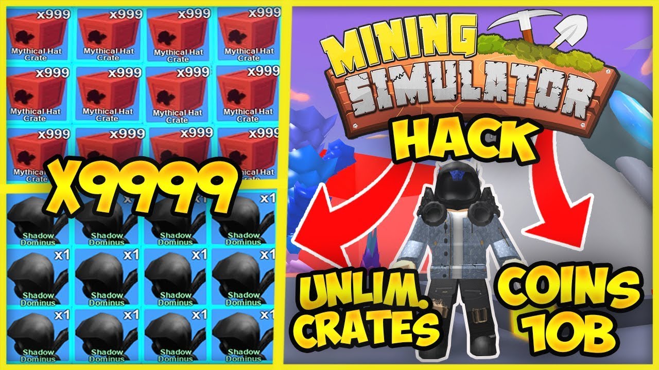 Insane Mining Simulator Hack Works Unlimited Mystical Crates Auto Mine Free Hats More Youtube - roblox mining simulator hacked