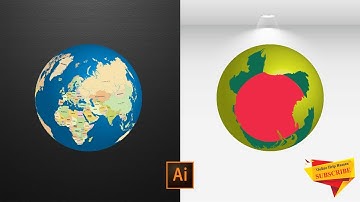 How to make 3D Vector World Globe Map design in Adobe Illustrator CC | Illustrator Tutorial