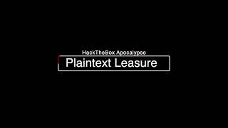 HackTheBox Apocalypse CTF - Plaintext Leasure