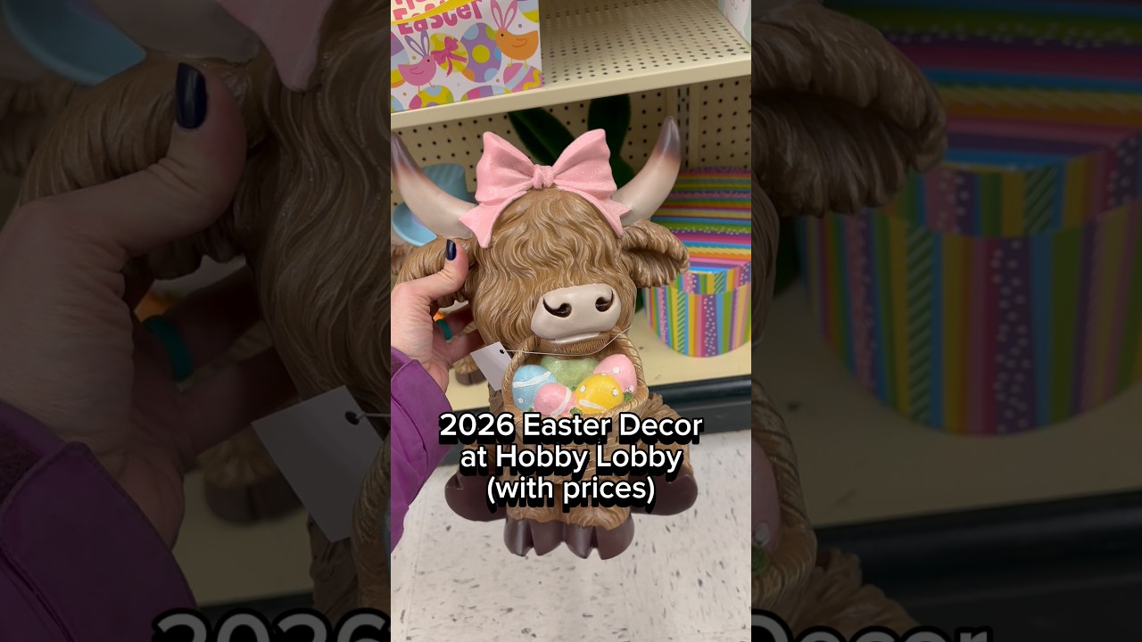 2026 Easter decor at Hobby Lobby with prices 🐣🐰 