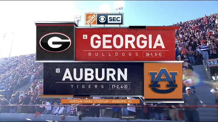 2019 #4 Georgia at #12 Auburn