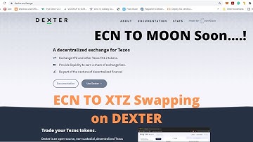 Conversion of ECN to XTZ on Dexter Exchange| Dexter Exchange Connect Temple Tezos Wallet
