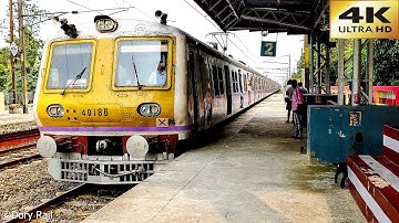 Beautiful Aerodynamic & single windshield EMU local train back-to-back entrance | Indian Railways